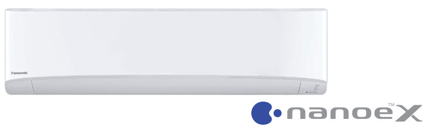 Panasonic heat pump with nanoe X logo